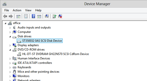 hard drive in device manager but not computer