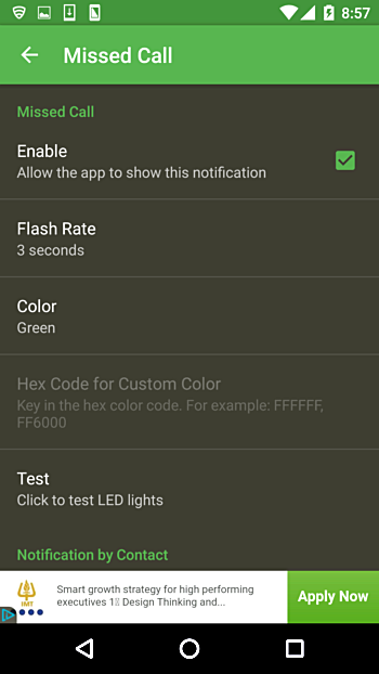 Android LED Flash Rate