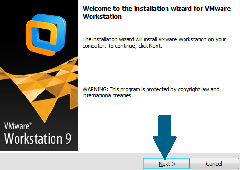 Proceed with VMWare install