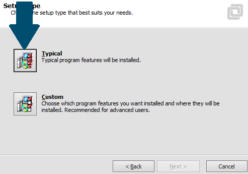 Use the typical installation features