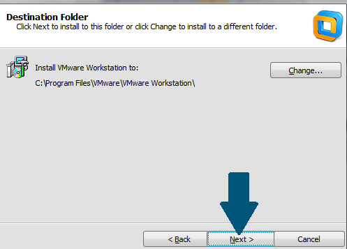 Select the installation path