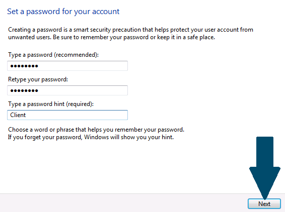 Enter the password