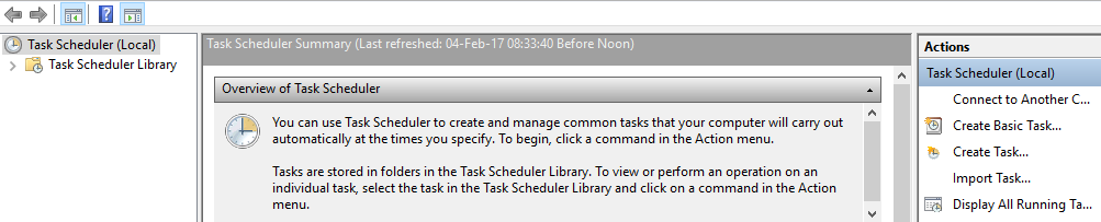 Task Scheduler Windows Vista Shutdown