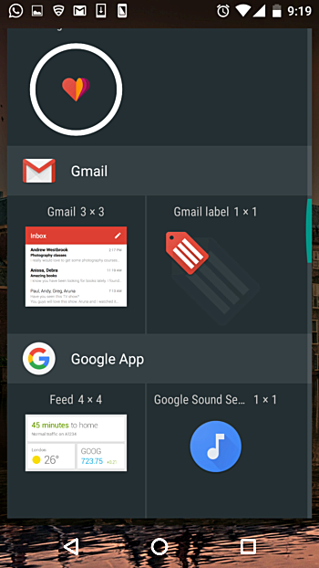 GmailWidget en tu Android