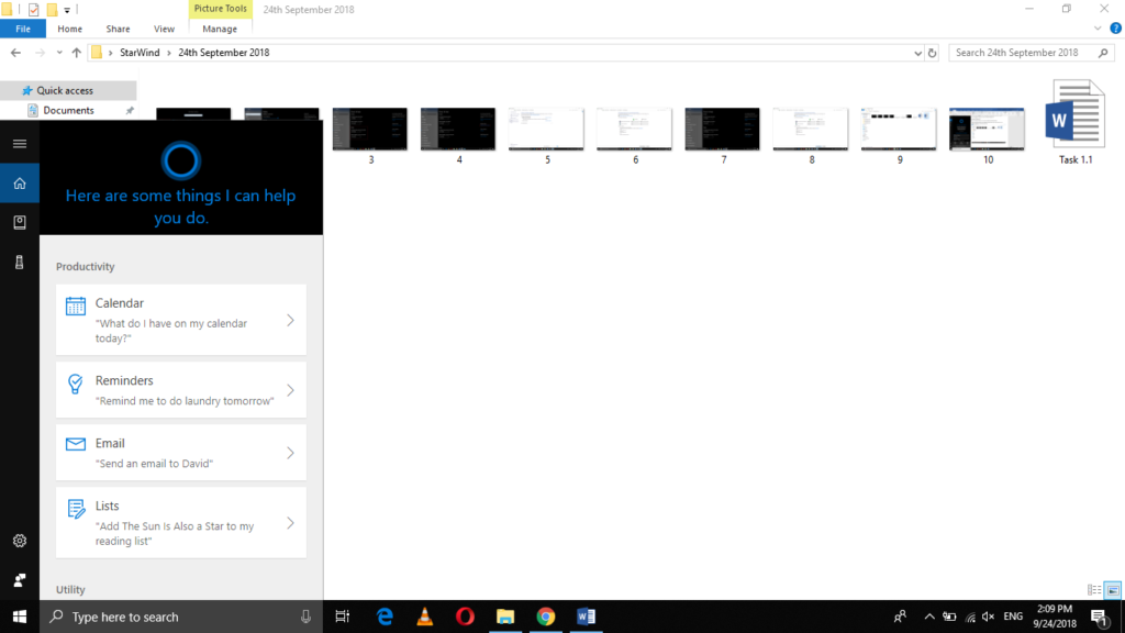 tasks that Cortana can perform