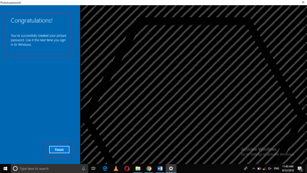 Password gestures confirmed