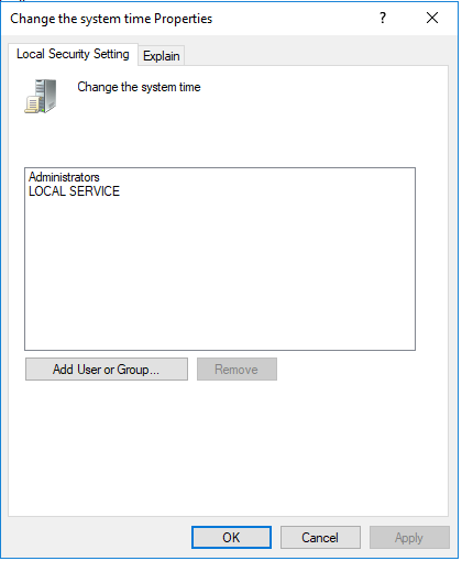 Edit the policy Change the system time