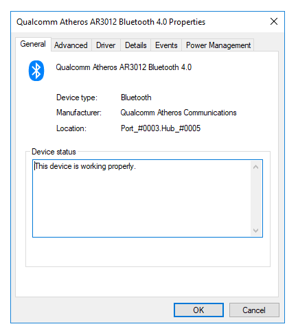 Bluetooth Properties