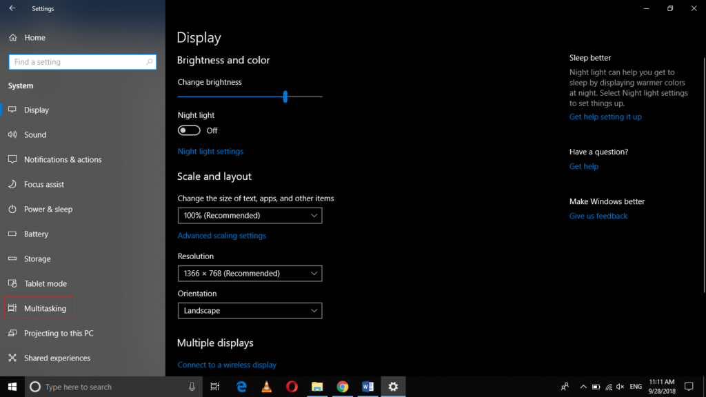 Windows System Settings