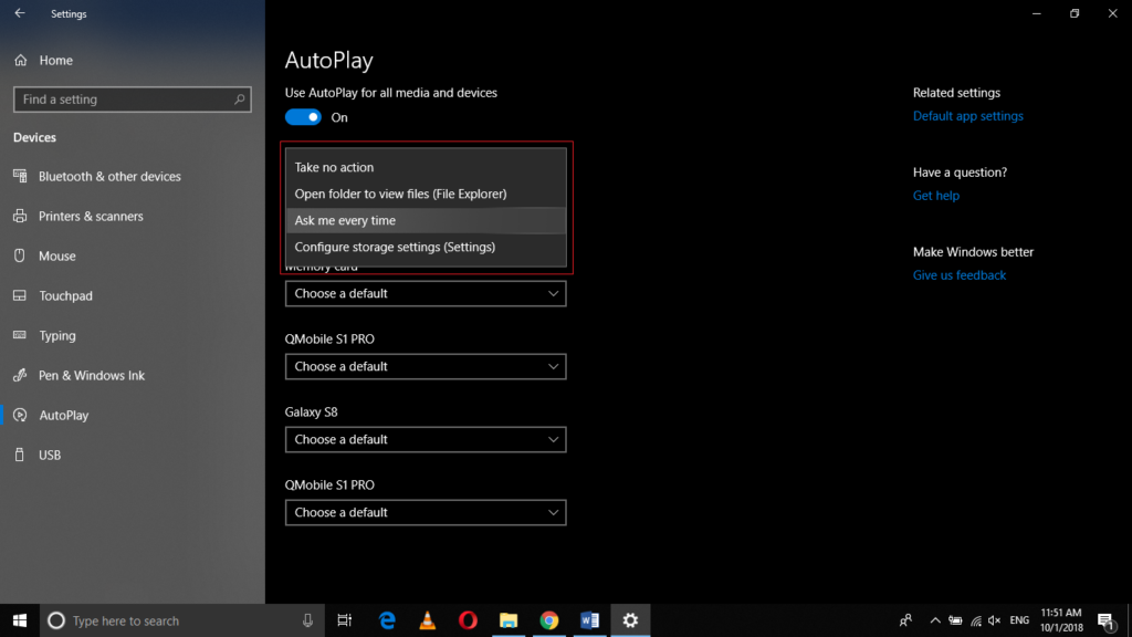 customize the AutoPlay action