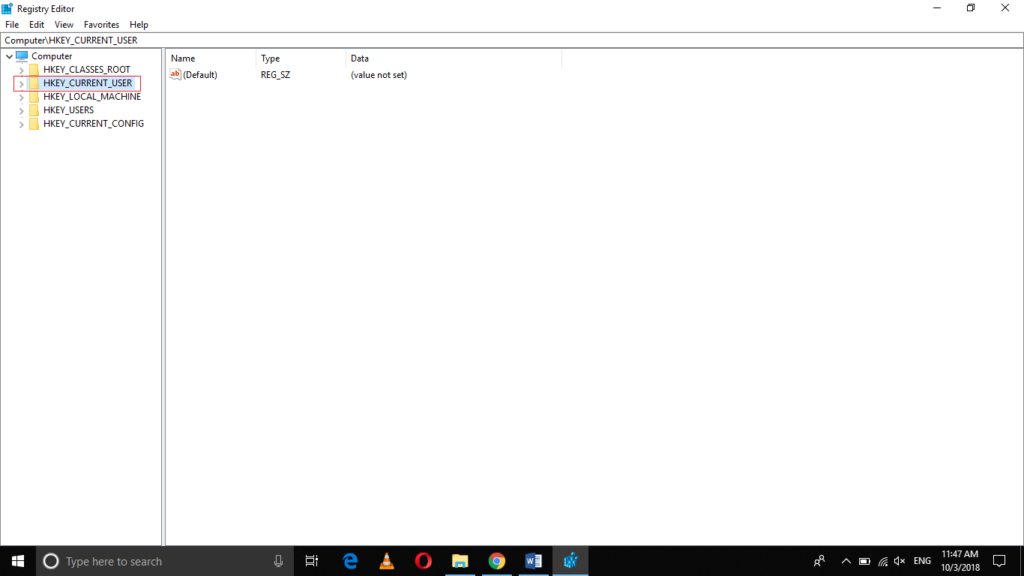 Windows Registry Editor