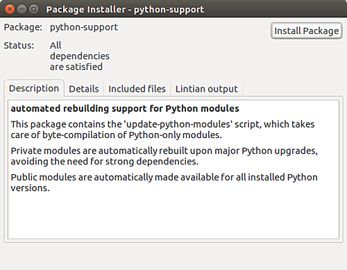 Update package installed