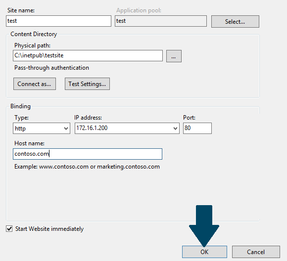 set protocol and IP