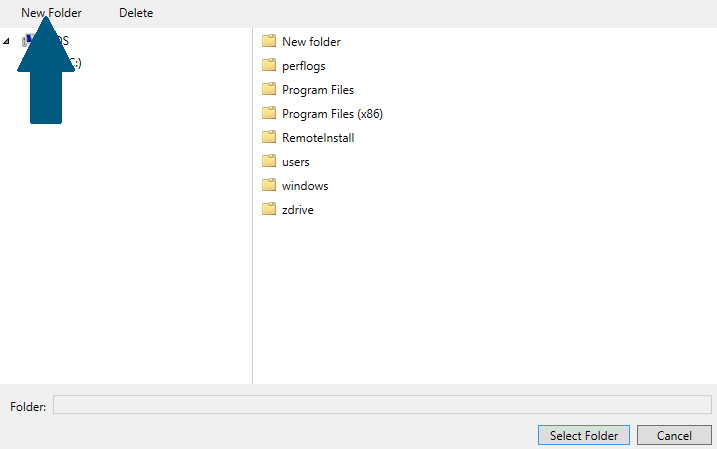 Create a new folder