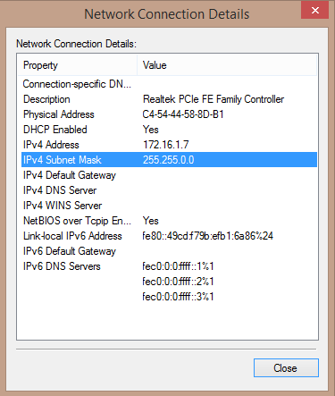 Assign IP address on second PC