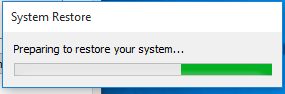 Ongoing Windows system restore