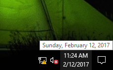Click on the time in the task bar
