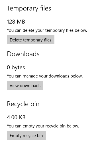 Delete temporary files