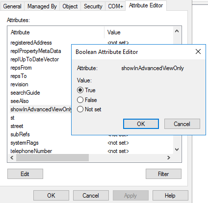Hide an OU in Active Directory