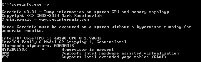 Check if processor supports SLAT