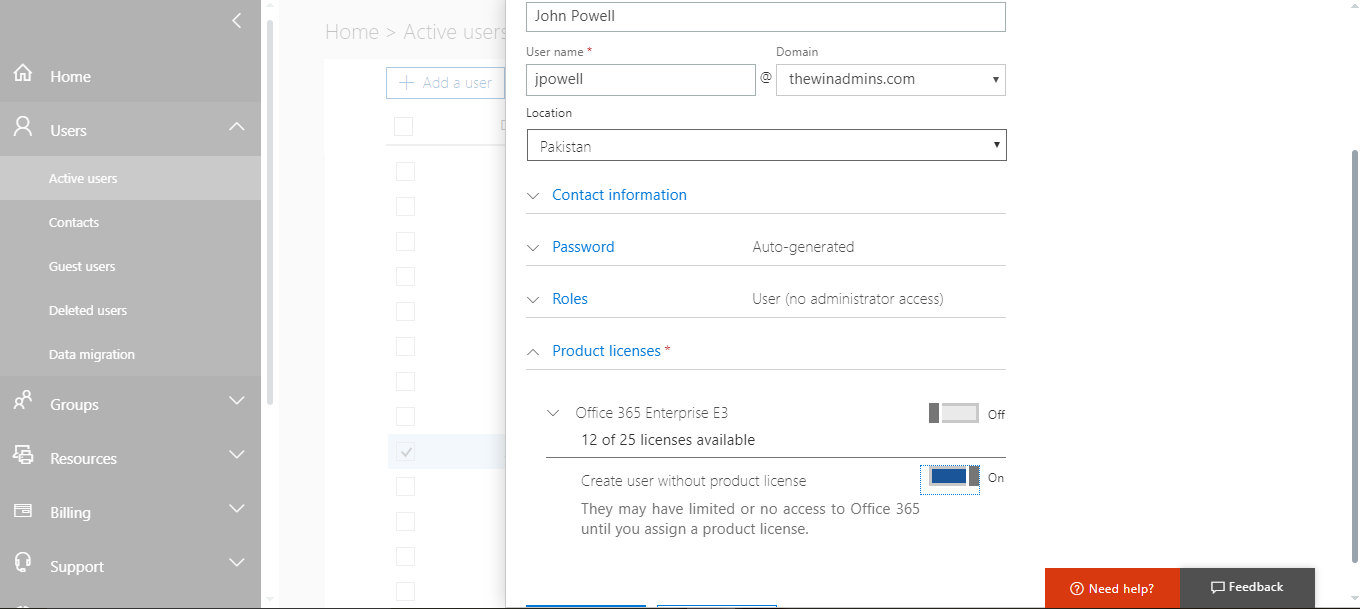 office 365 contacts limited access