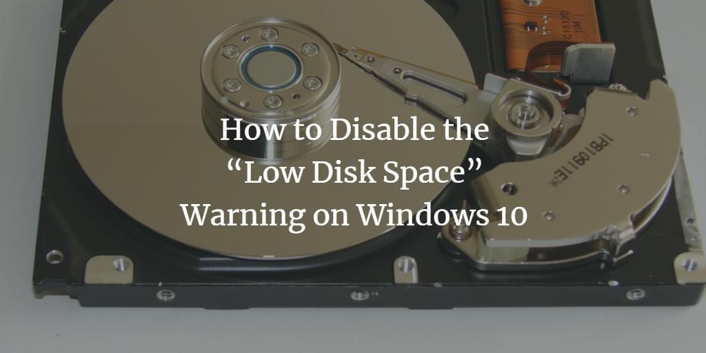 Windows low Diskspace Warning