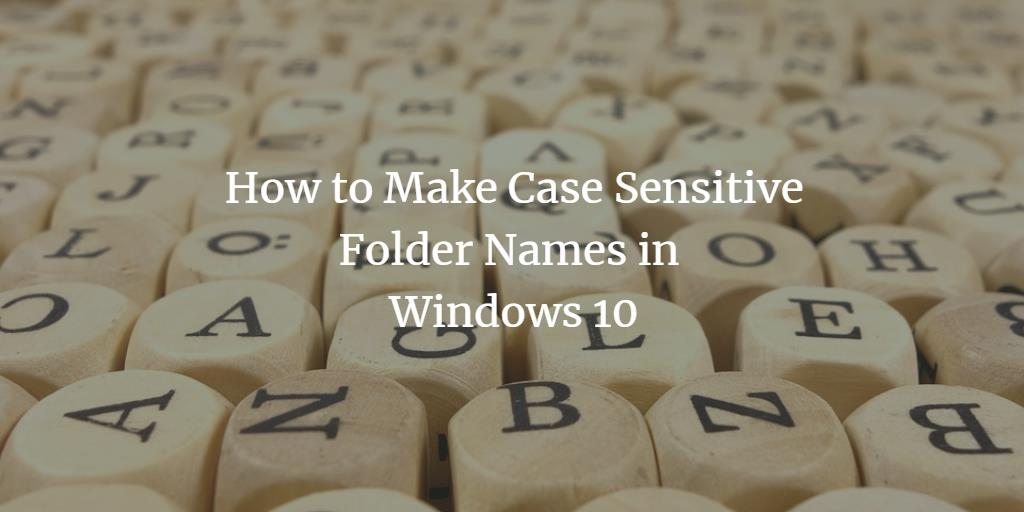 Windows case sensitive folder and file names