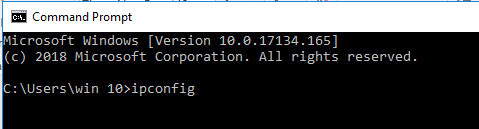 Run ipconfig command