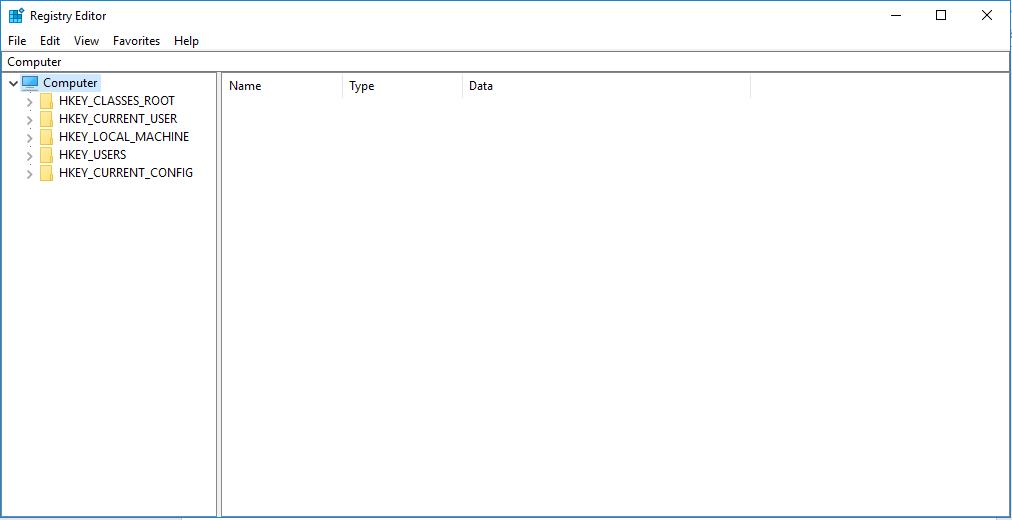 Windows Registry Editor