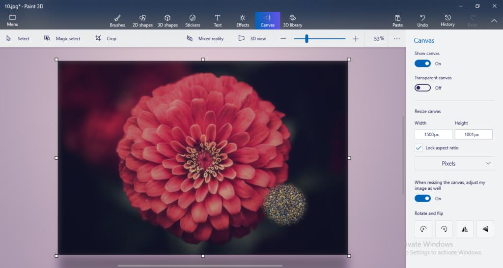 Resize Photo in Windows 10