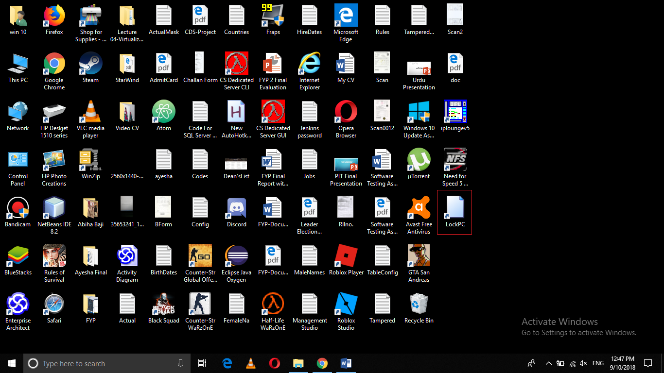 How to Lock your PC in Windows 10