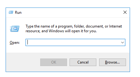 Windows run prompt