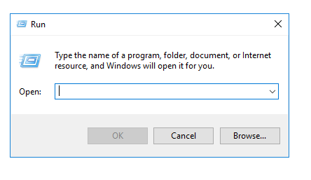 Windows run prompt