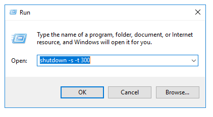 how to shedule shutdown timer windows 10