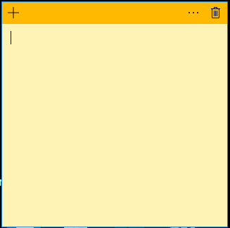 Yellow Windows Sticky note