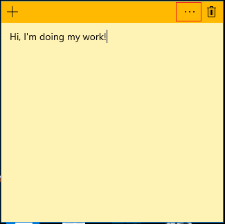 Managing sticky notes