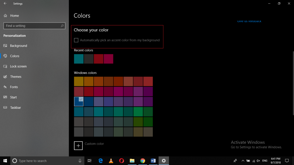 Automatically pick an accent color from my background