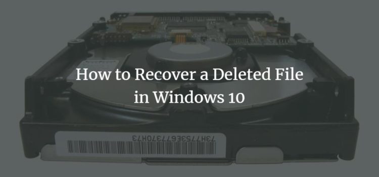 How to Recover a Deleted File in Windows 10 How to Recover a Deleted File in Windows 10