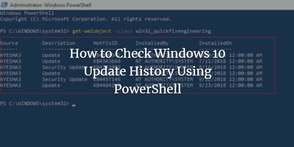 Windows PowerShell Update history