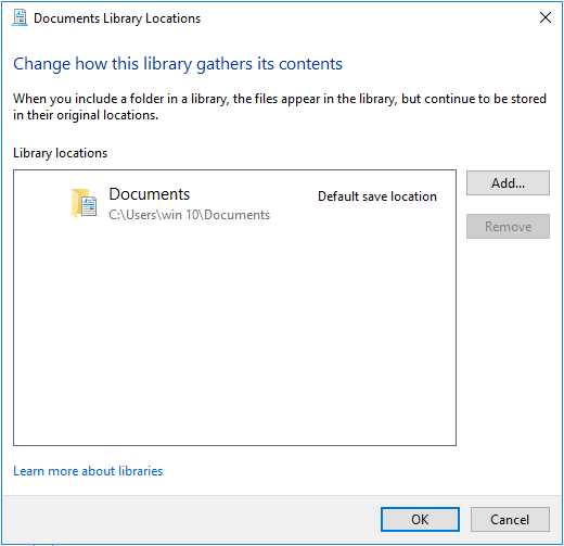 Add folder to library
