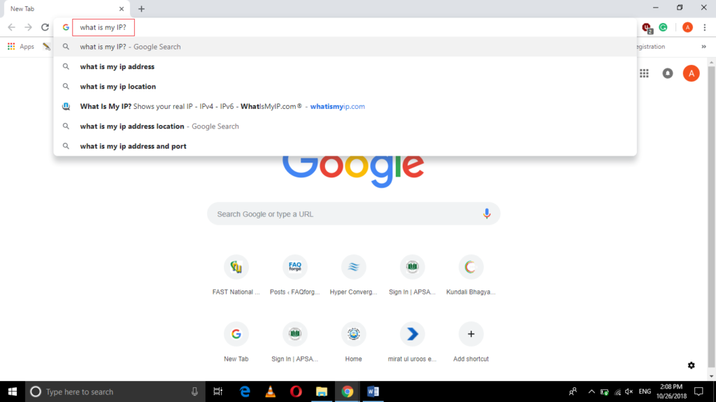 Query Google for What is my IP