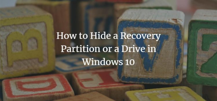 How to Hide a Recovery Partition or a Drive in Windows 10 How to Hide a Recovery Partition or a Drive in Windows 10