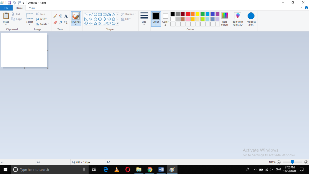Windows paint - take ss on windows 10 and used for crop print screen windows 10