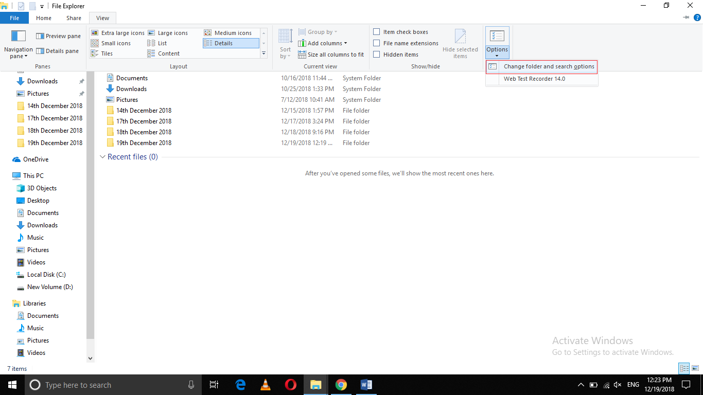 status bar windows 10