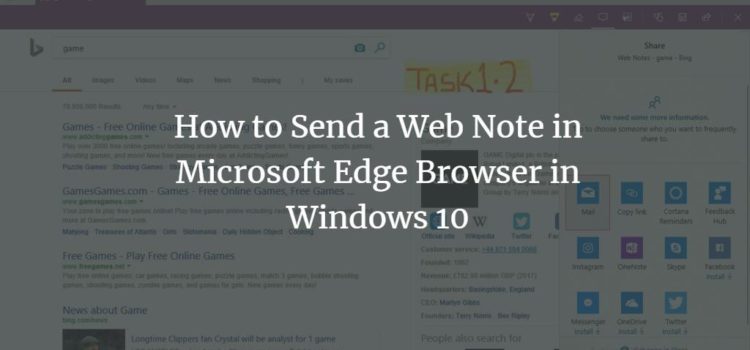 How to Send a Web Note in Microsoft Edge Browser in Windows 10 How to Send a Web Note in Microsoft Edge Browser in Windows 10