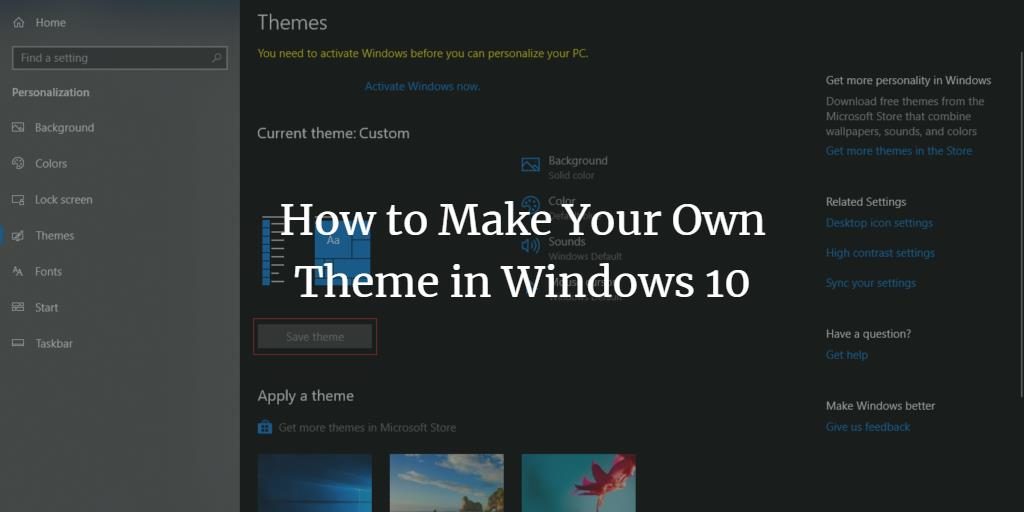 how to make your own windows 10 theme with multiple images how to make your own windows 10 theme with multiple images