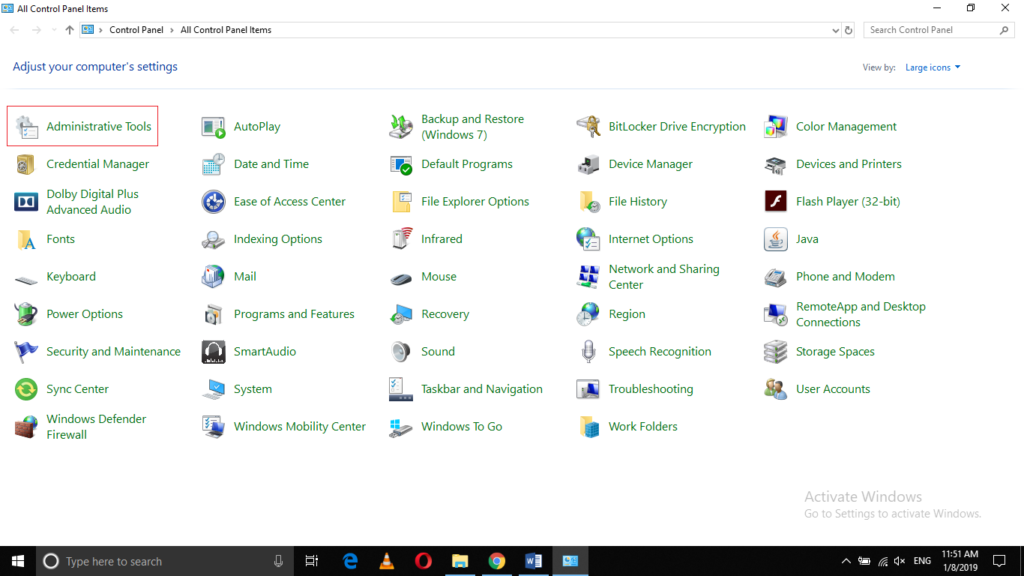  Panneau de configuration Windows 