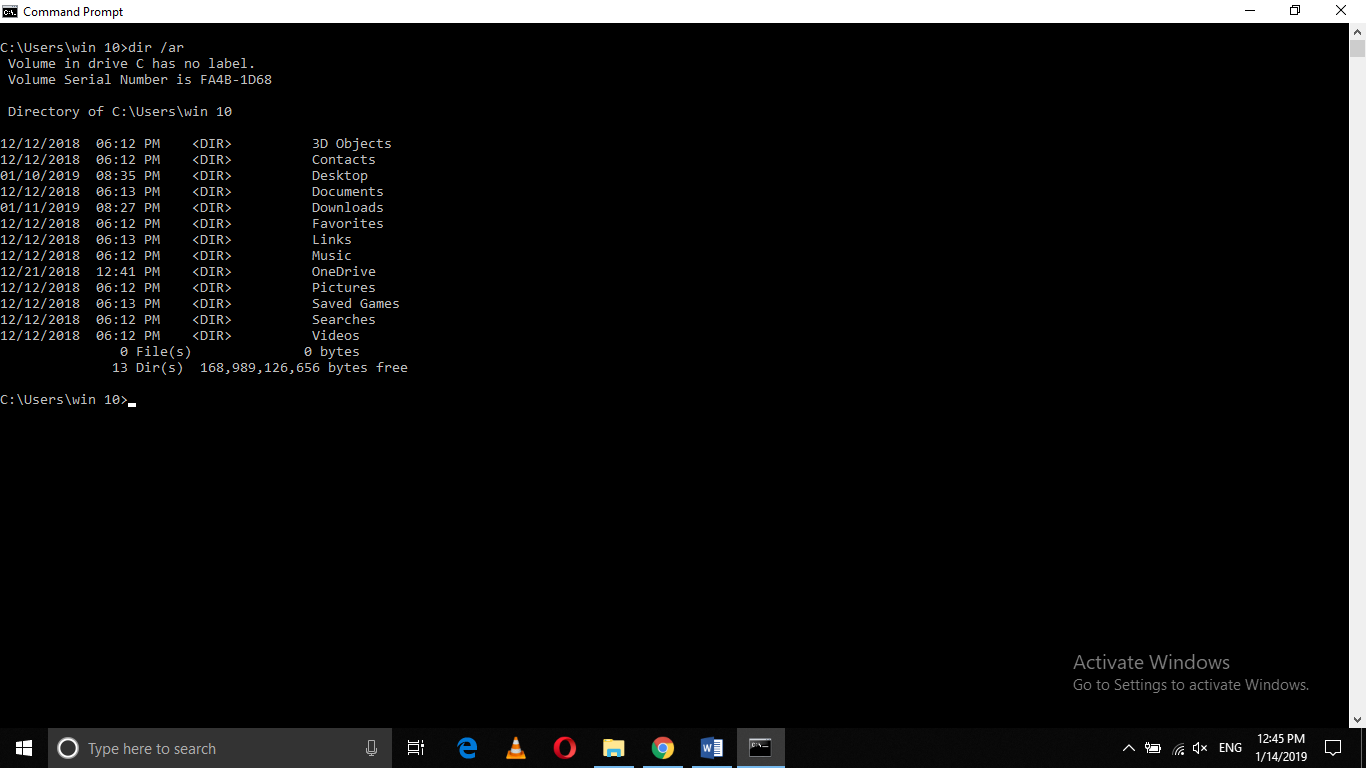 How to Use the Dir Command in Windows 10
