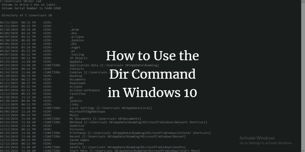 Windows 10 Dir Command