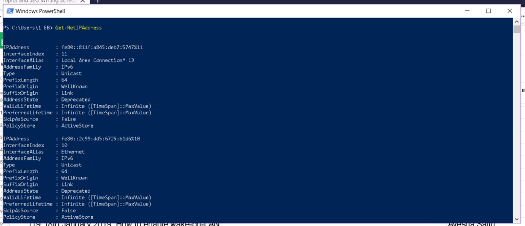 change ip address remotely powershell